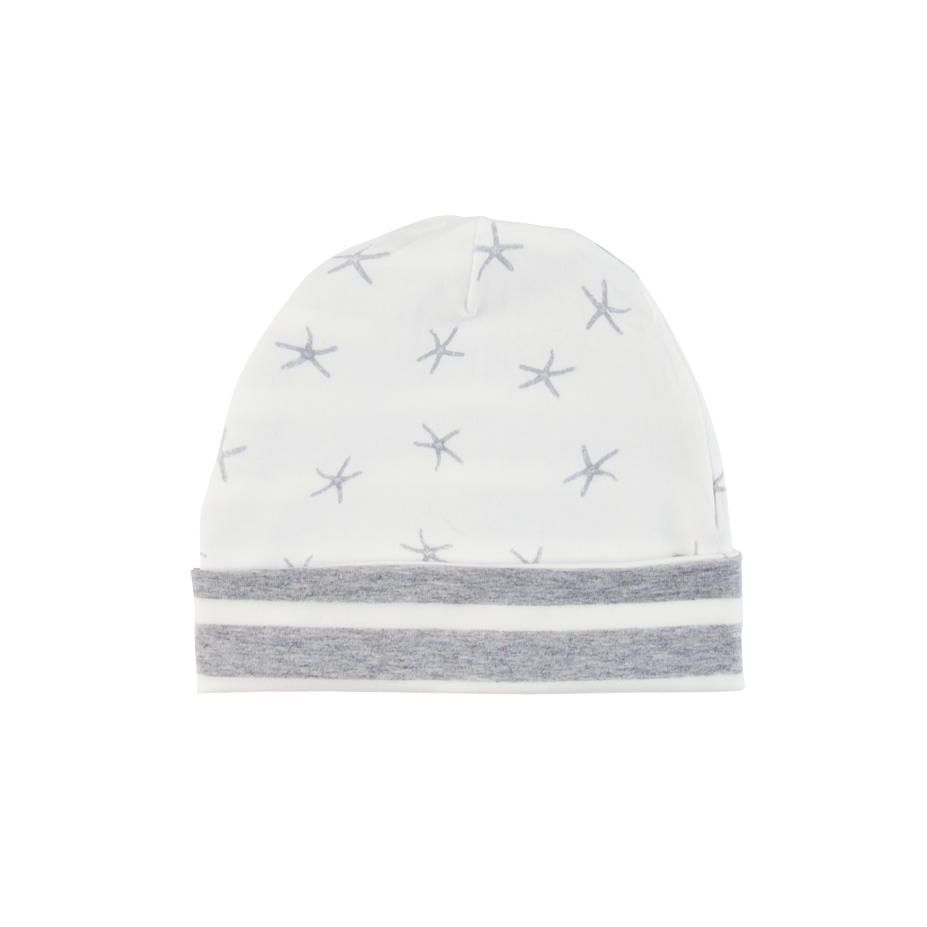 Grey Reversible Beanie-Beanie-Li'l Zippers-Baby-Zip-Rompers