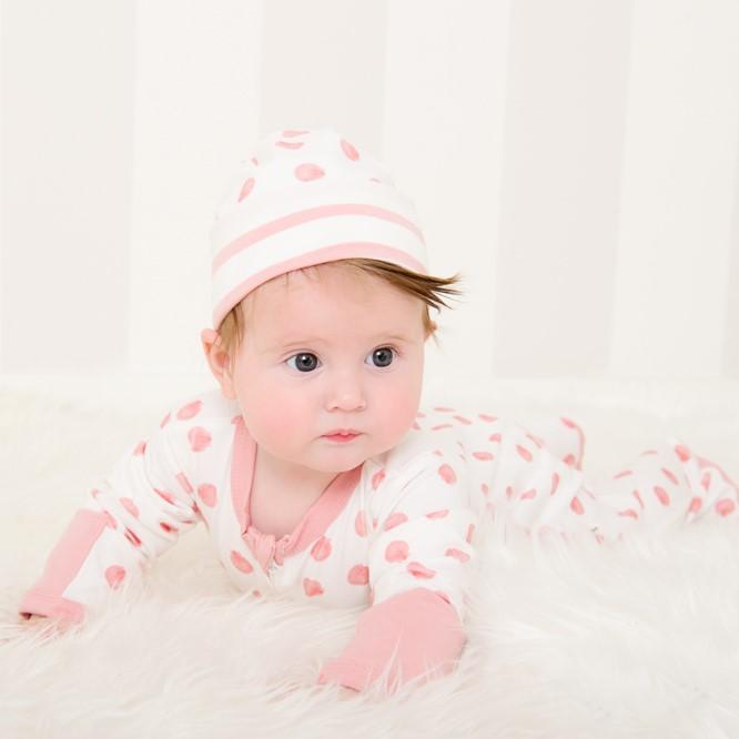 Pink Reversible Beanie-Beanie-Li'l Zippers-Baby-Zip-Rompers