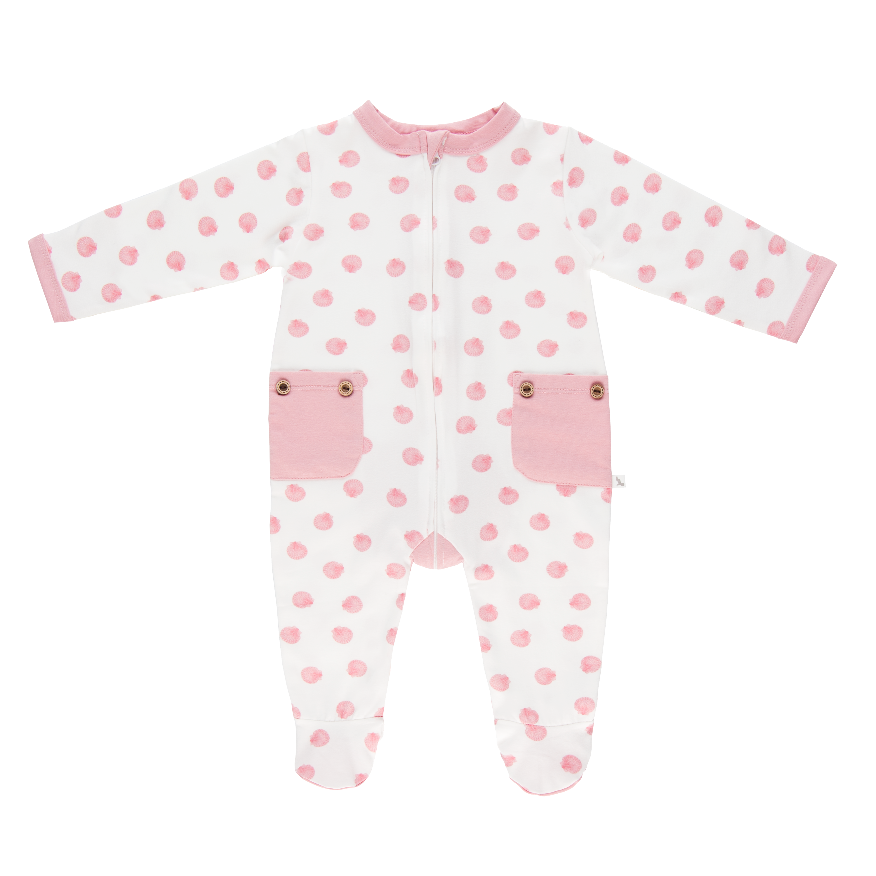 Pink Shell Long Romper-Romper-Li'l Zippers-Baby-Zip-Rompers