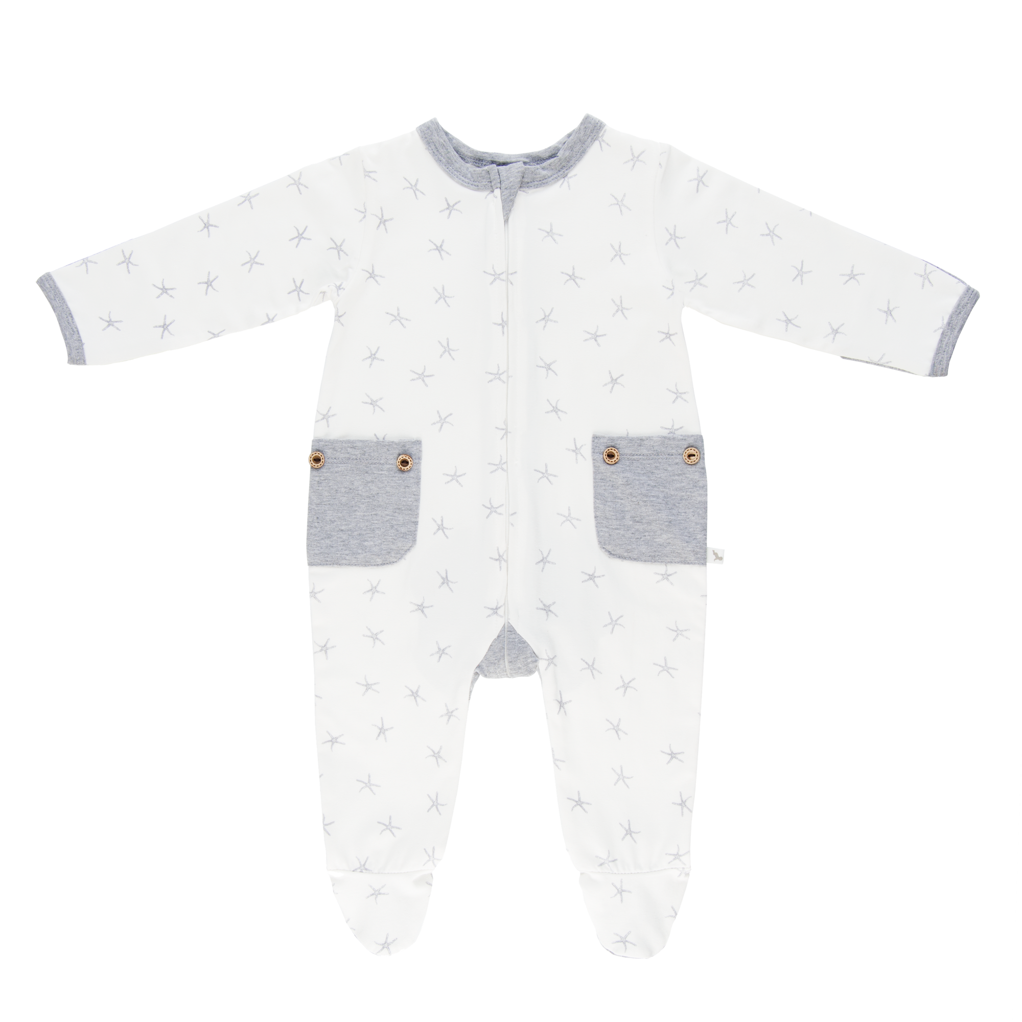 Wholesale Starter Pack - Grey Star Long Romper-Wholesale Starter Pack-00000 x 1 | 0000 x 1 | 000 x 2 | 00 x 2 | 0 x 1 | 1 x 1-Li'l Zippers-Baby-Zip-Rompers