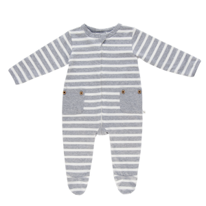 Wholesale Starter Pack - Grey Stripe Long Romper-Wholesale Starter Pack-00000 x 1 | 0000 x 1 | 000 x 2 | 00 x 2 | 0 x 1 | 1 x 1-Li'l Zippers-Baby-Zip-Rompers