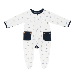 Wholesale Starter Pack - Navy Anchor Long Romper-Wholesale Starter Pack-00000 x 1 | 0000 x 1 | 000 x 2 | 00 x 2 | 0 x 1 | 1 x 1-Li'l Zippers-Baby-Zip-Rompers