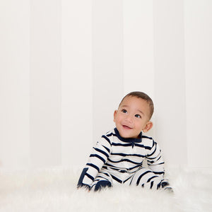 Wholesale Starter Pack - Navy Stripe Long Romper-Wholesale Starter Pack-00000 x 1 | 0000 x 1 | 000 x 2 | 00 x 2 | 0 x 1 | 1 x 1-Li'l Zippers-Baby-Zip-Rompers
