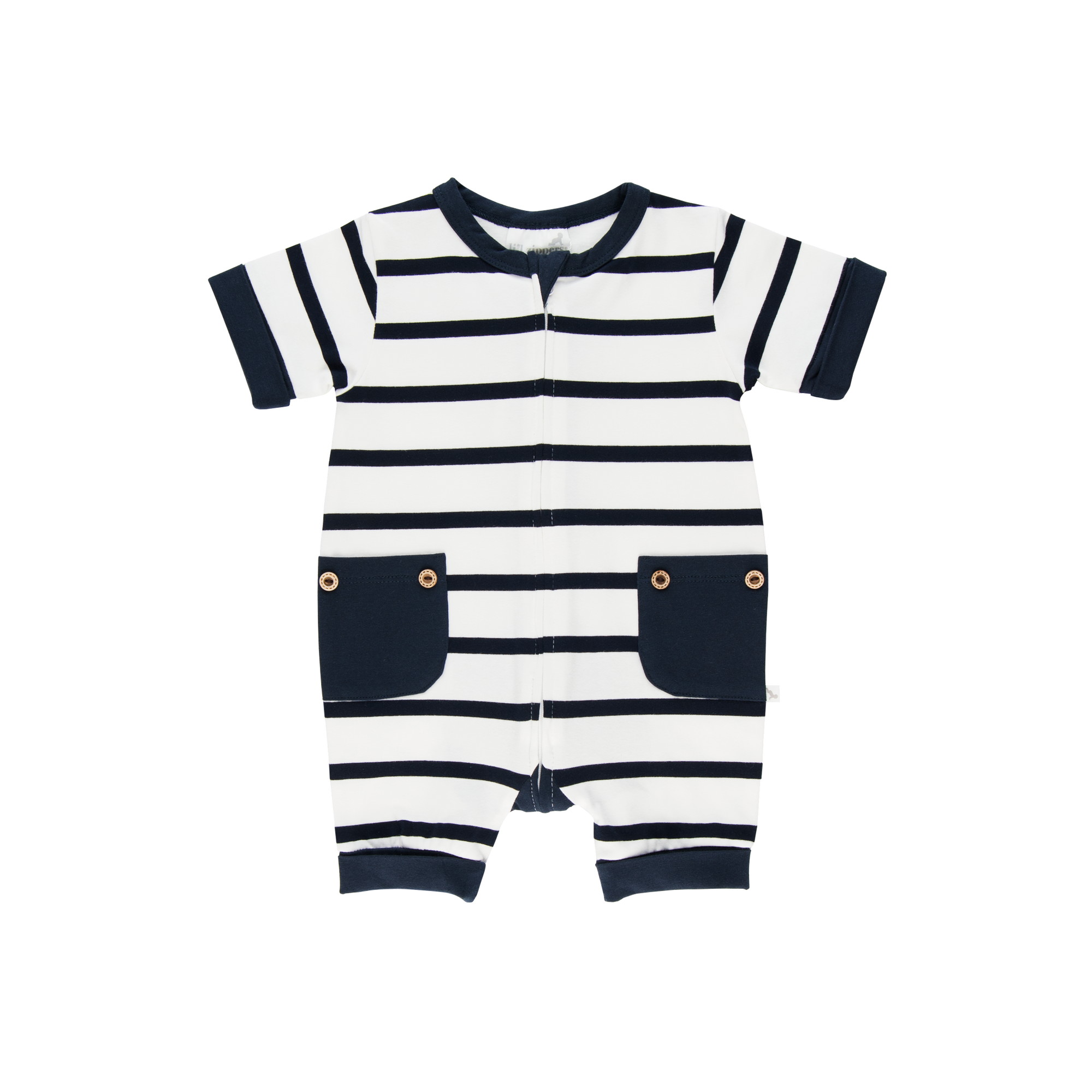 Wholesale Starter Pack - Navy Stripe Short Romper-Wholesale Starter Pack-0000 x 1 | 000 x 2 | 00 x 2 | 0 x 1 | 1 x 1-Li'l Zippers-Baby-Zip-Rompers