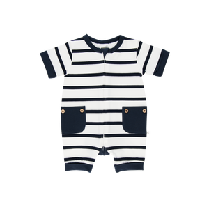 Wholesale Starter Pack - Navy Stripe Short Romper-Wholesale Starter Pack-0000 x 1 | 000 x 2 | 00 x 2 | 0 x 1 | 1 x 1-Li'l Zippers-Baby-Zip-Rompers