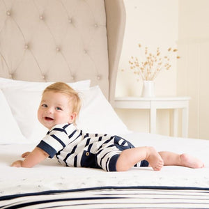 Wholesale Starter Pack - Navy Stripe Short Romper-Wholesale Starter Pack-0000 x 1 | 000 x 2 | 00 x 2 | 0 x 1 | 1 x 1-Li'l Zippers-Baby-Zip-Rompers